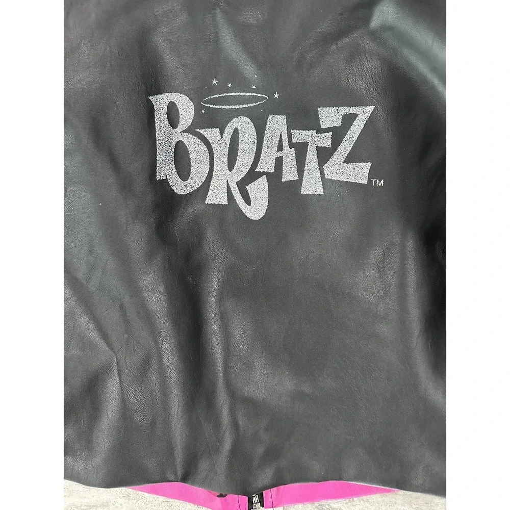 BRATZ Jacket Spirit Halloween (Rare) Faux Fur Faux Leather Pink Juniors Size S